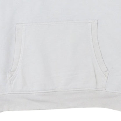 Kappa Mens White Large Pullover Hoodie with Blue Logo Sportswear