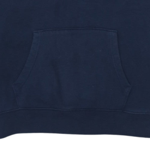 Tommy Jeans Women Navy Blue XL Pullover Hoodie with Logo Print