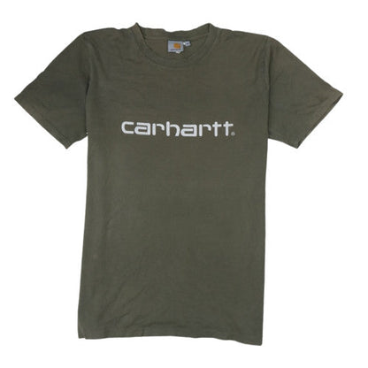 Carhartt Men's Khaki Green Logo Graphic Short Sleeve T-Shirt Size M