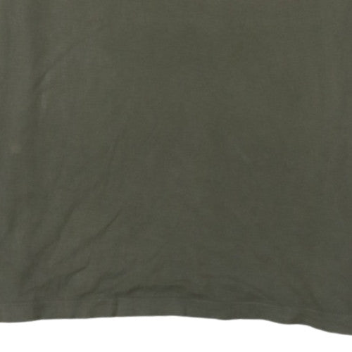 Carhartt Men's Khaki Green Logo Graphic Short Sleeve T-Shirt Size M