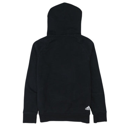 Adidas Women's Black Pullover Hoodie Size S Logo Print Casual Sweatshirt