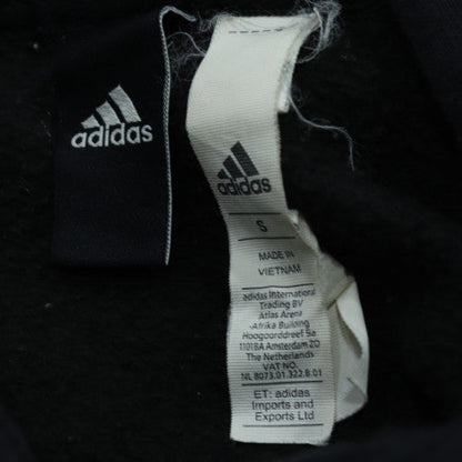 Adidas Women's Black Pullover Hoodie Size S Logo Print Casual Sweatshirt