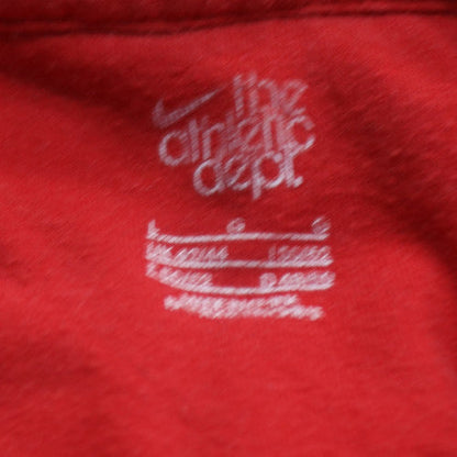 Nike Men's Red Pullover Hoodie L Sports Fleece Sweatshirt