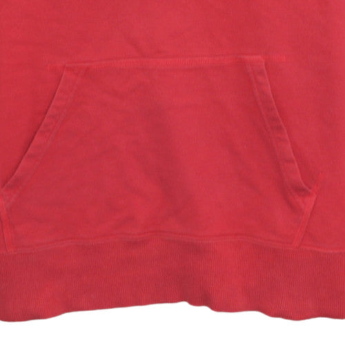 Nike Men's Red Pullover Hoodie L Sports Fleece Sweatshirt