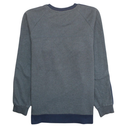 Adidas Mens Grey Pullover Sweatshirt L Logo Crew Neck Sports Top