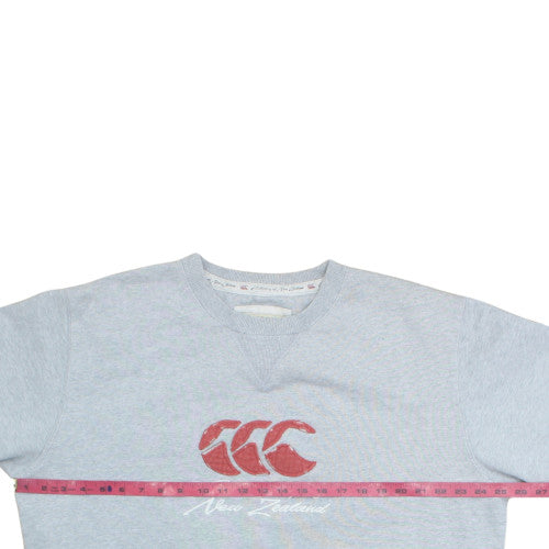 Canterbury of New Zealand Men's Grey Cotton Crew Neck Sweatshirt L