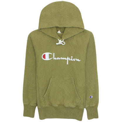 Champion Womens Khaki Green Small Pullover Hoodie Cotton Casual
