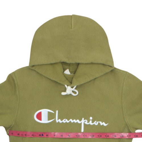 Champion Womens Khaki Green Small Pullover Hoodie Cotton Casual