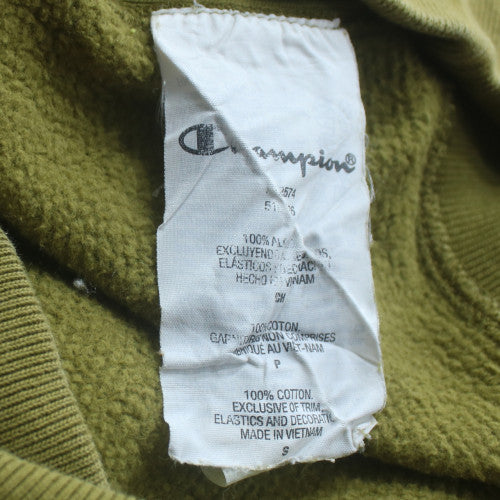 Champion Womens Khaki Green Small Pullover Hoodie Cotton Casual
