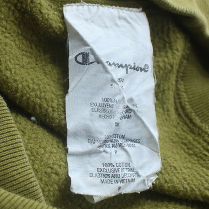 Champion Womens Khaki Green Small Pullover Hoodie Cotton Casual