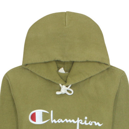 Champion Womens Khaki Green Small Pullover Hoodie Cotton Casual