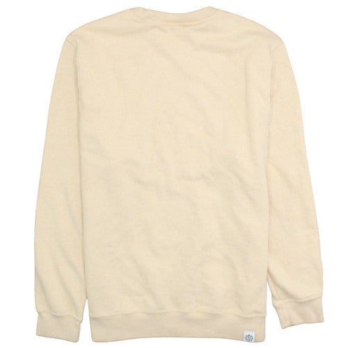 Nike Womens Beige Logo Crew Neck Pullover Sweatshirt Size L