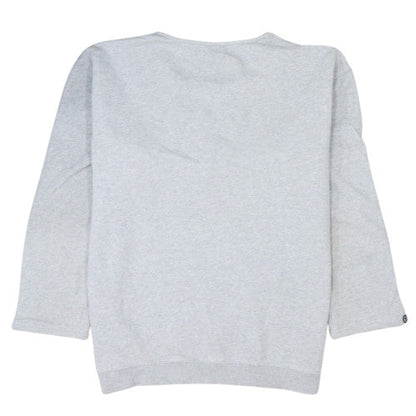 Stussy Women Grey Crew Neck Pullover Sweatshirt Size L