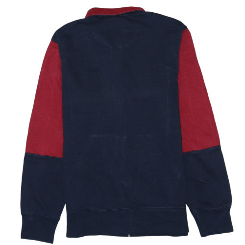 Champion Men's Blue Red Full Zip Sweatshirt M Fleece Sportswear