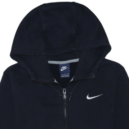 Nike Men's Black Full Zip Hoodie S Fleece Lined Sweatshirt