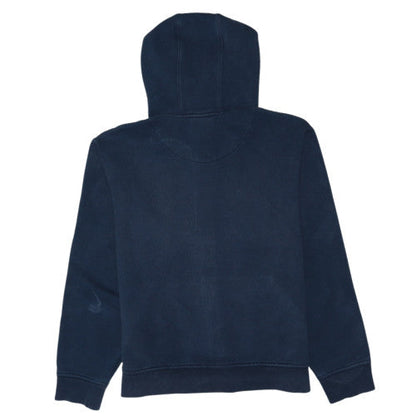 Timberland Men's Blue Full Zip Hoodie Size M Fleece Logo Sweatshirt