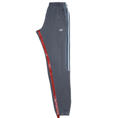 Adidas Men Grey Fleece Sweatpants M Regular Fit Tapered Joggers