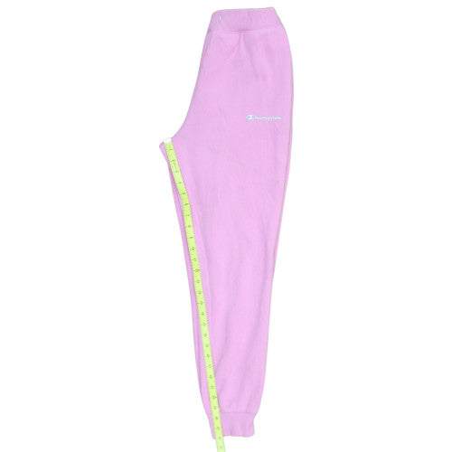 Champion Womens Pink Small Fleece Cuffed Sweatpants Casual Trousers