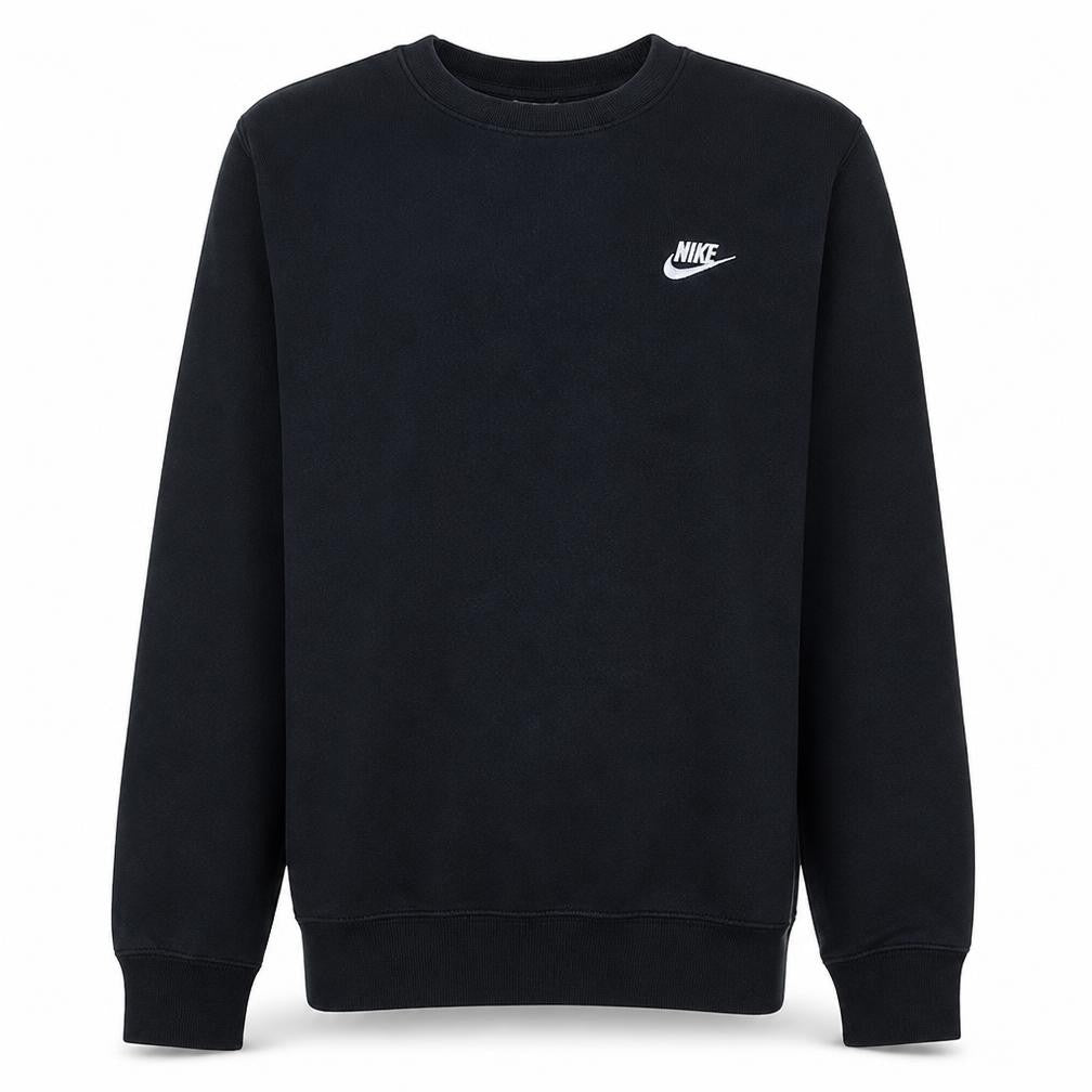 Nike Men's Black Small Pullover Fleece Sweatshirt Crew Neck