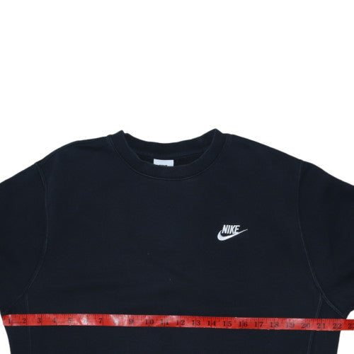 Nike Men's Black Small Pullover Fleece Sweatshirt Crew Neck