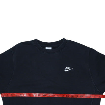 Nike Men's Black Small Pullover Fleece Sweatshirt Crew Neck