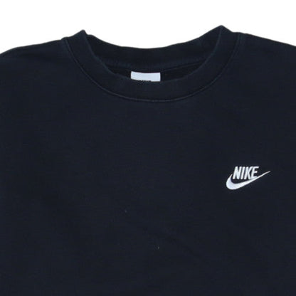 Nike Men's Black Small Pullover Fleece Sweatshirt Crew Neck