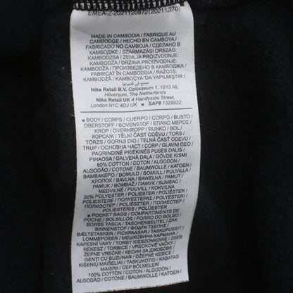 Nike Women's Black 1/2 Zip Sweatshirt Size M Cotton Fleece Pullover