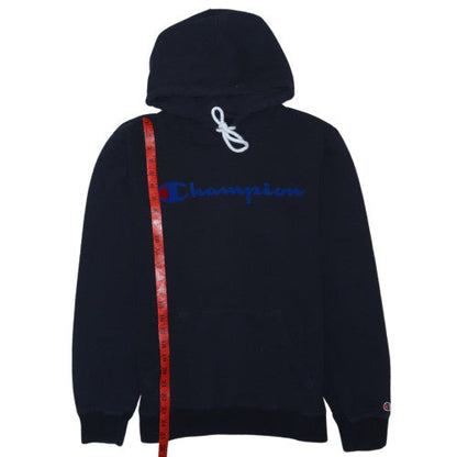 Champion Men's Black Pullover Hoodie Medium Logo Fleece Sweatshirt