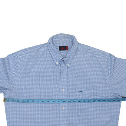 Robe di Kappa Men’s Blue Check Button-Down Cotton Shirt XL
