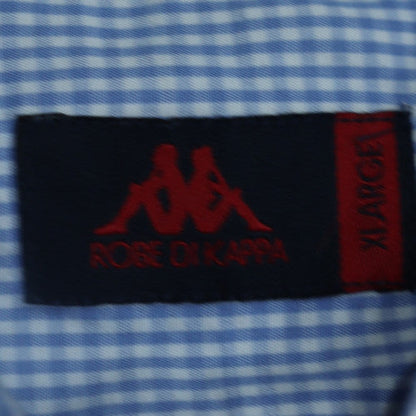 Robe di Kappa Men’s Blue Check Button-Down Cotton Shirt XL