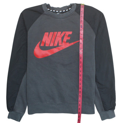 Nike Men's Grey Crew Neck Logo Pullover Sweatshirt M