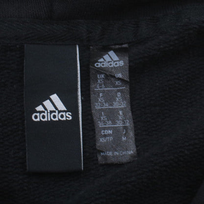 Adidas Womens Black XS Full Zip Hoodie Sweatshirt with Logo