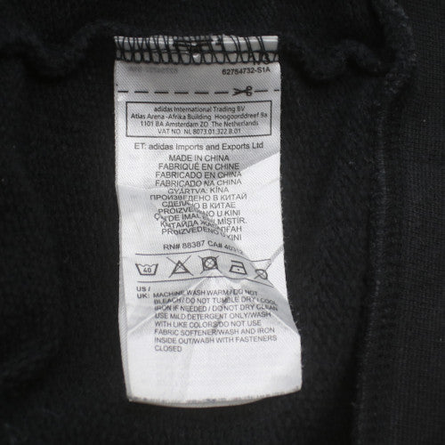 Adidas Womens Black XS Full Zip Hoodie Sweatshirt with Logo