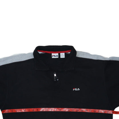 Fila Men’s Black XL 1/4 Zip Fleece Sweatshirt Regular Fit