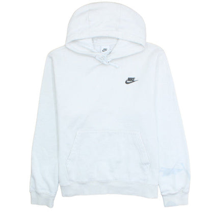 Nike Men's White Pullover Hoodie M Fleece Regular Fit
