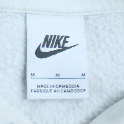 Nike Men's White Pullover Hoodie M Fleece Regular Fit