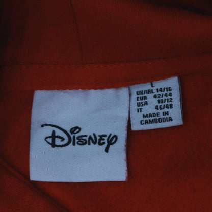 Disney Women Red Pullover Hoodie with Hand Heart Graphic Size 14/16
