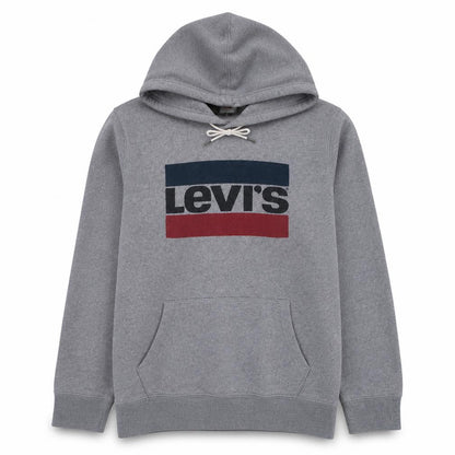 Levi's Men's Grey Pullover Hoodie L Regular Fit Fleece
