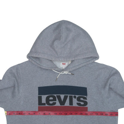Levi's Men's Grey Pullover Hoodie L Regular Fit Fleece