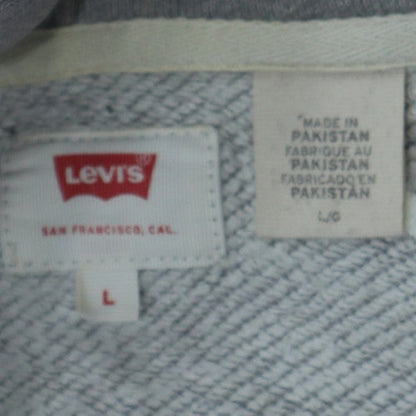 Levi's Men's Grey Pullover Hoodie L Regular Fit Fleece