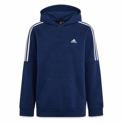 Adidas Mens Blue Pullover Hoodie Classic Fit Long Sleeve