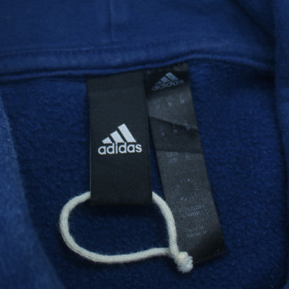 Adidas Mens Blue Pullover Hoodie Classic Fit Long Sleeve