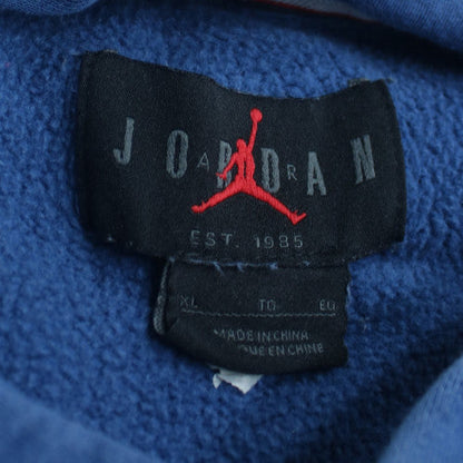 Jordan Men's Blue XL Pullover Hoodie with Logo - Classic Style