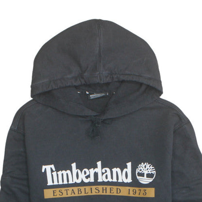 Timberland Mens Black Pullover Hoodie L Regular Fit Logo Sweatshirt