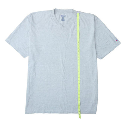 Champion Men's Grey 3XLT V-Neck Cotton Blend Athletic T-Shirt