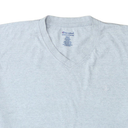 Champion Men's Grey 3XLT V-Neck Cotton Blend Athletic T-Shirt