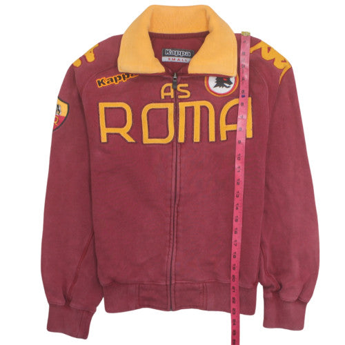 Kappa Men’s Red AS Roma Full Zip Fleece Sweatshirt Size S