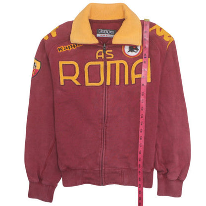 Kappa Men’s Red AS Roma Full Zip Fleece Sweatshirt Size S