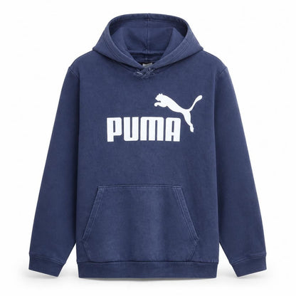 Puma Men's Blue XL Pullover Fleece Hoodie with Logo