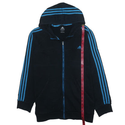 Adidas Mens Black 2XL Full Zip Hoodie Fleece Sportswear